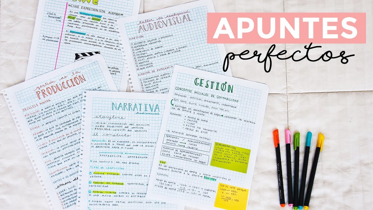 como organizar un cuaderno de clase